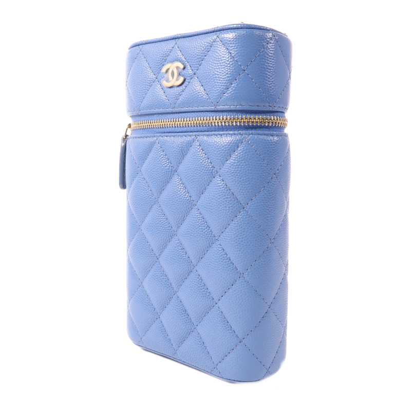 CHANEL 牛皮皮革Classic Vanity金扣鏈帶肩背袋-2