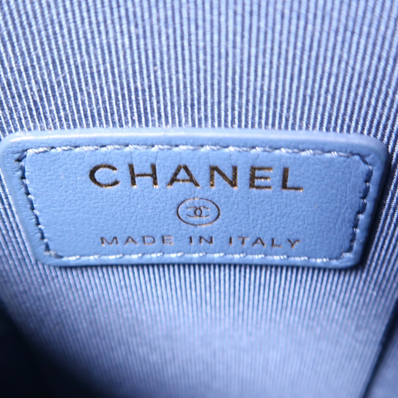 CHANEL 牛皮皮革Classic Vanity金扣鏈帶肩背袋-5