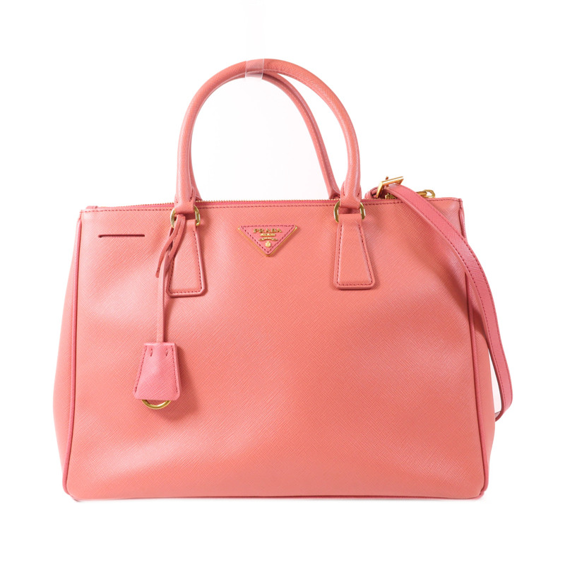 PRADA 牛皮皮革2 Way Shoulder金扣手挽肩背兩用袋-0