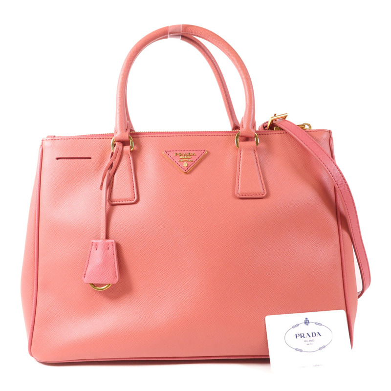 PRADA 牛皮皮革2 Way Shoulder金扣手挽肩背兩用袋-9