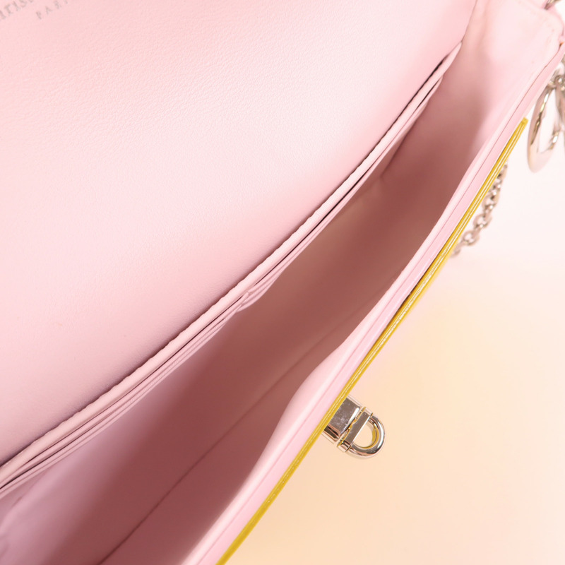 Dior 牛皮皮革WOC銀扣鏈帶肩背袋-4