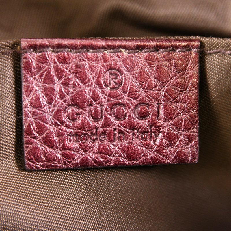 GUCCI 牛皮皮革Pouch金扣手拿包-5