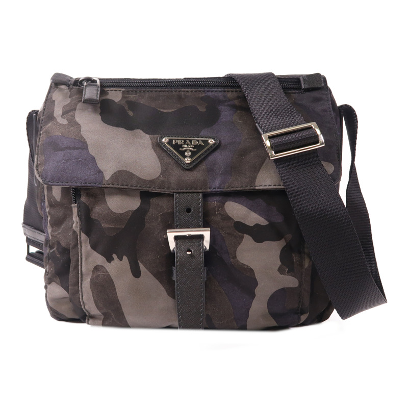 PRADA 尼龍Shoulder Bag銀扣肩背袋-0