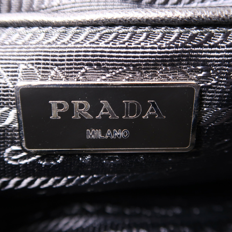 PRADA 尼龍Shoulder Bag銀扣肩背袋-5