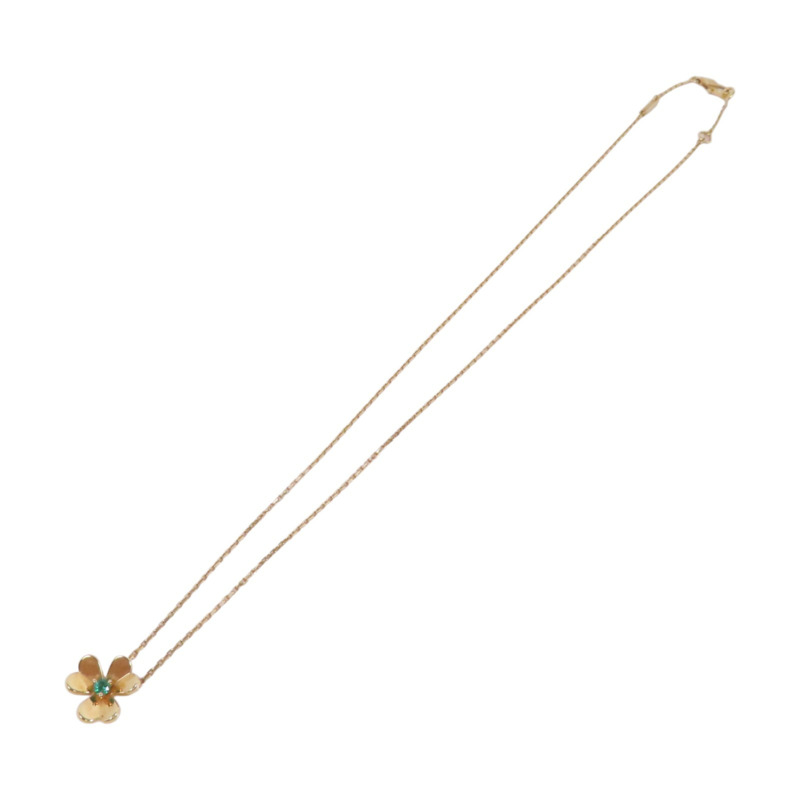 Van Cleef & Arpels 18K黃金Frivol Pendant Mini Emerald Necklace綠寶石項鏈-3