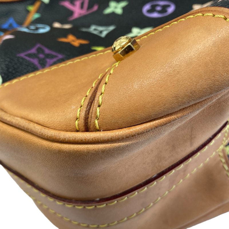 LOUIS VUITTON 路易威登 M40196 Greta Multicolore PVC帆布 肩背包 黑三彩-11