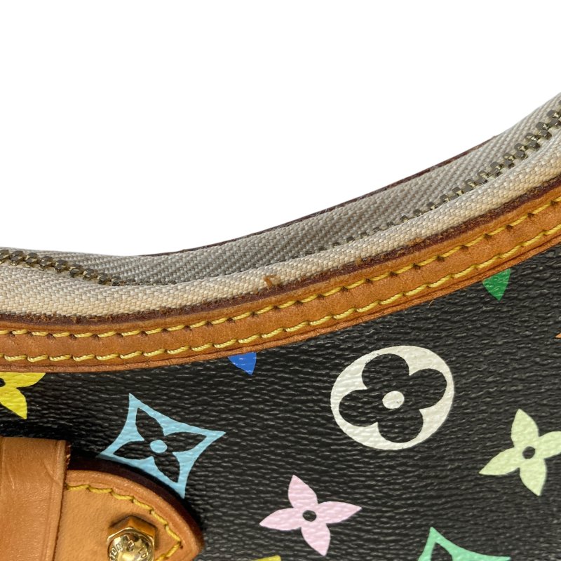 LOUIS VUITTON 路易威登 M40196 Greta Multicolore PVC帆布 肩背包 黑三彩-16