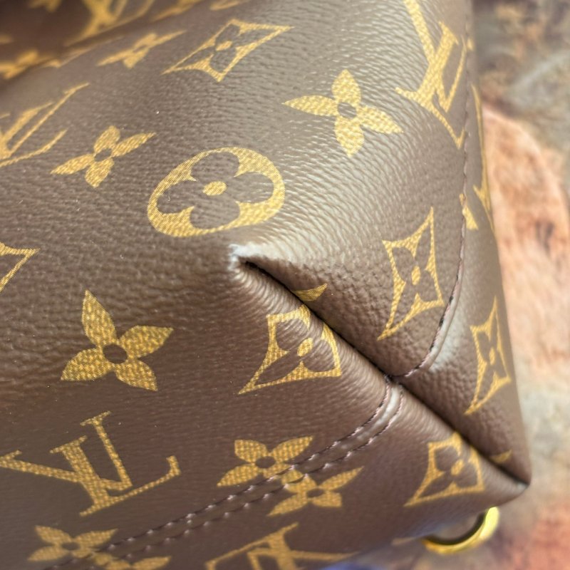 ::Louis Vuitton:: LV M45516 MONTSOURIS BB經典花紋黑皮革MINI後背包-4