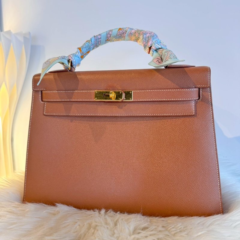 HERMES Kelly32 金棕色-1