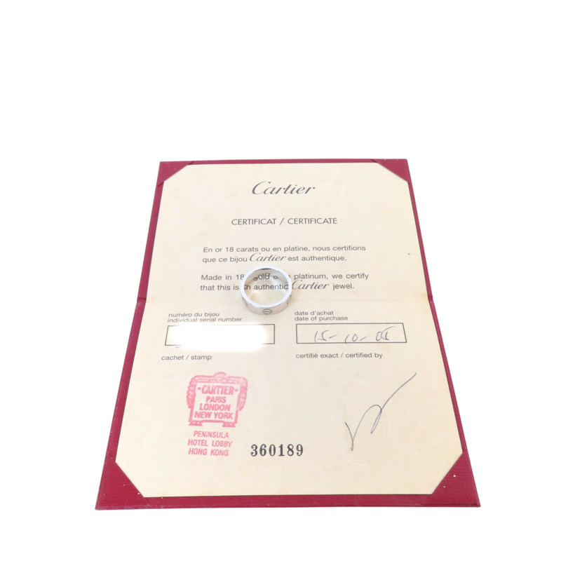 CARTIER 18K白金Love Ring戒指#58/US#7.25-8