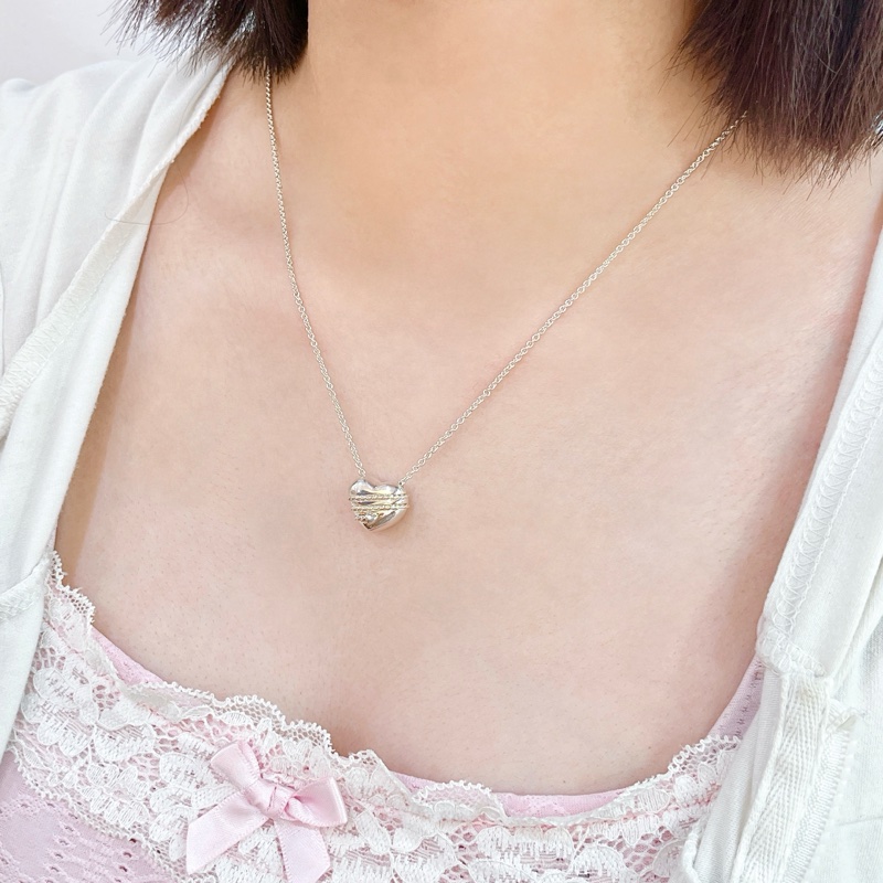 莉亞精品♡Tiffany&co 邱比特愛心項鍊 全新閒置品-1