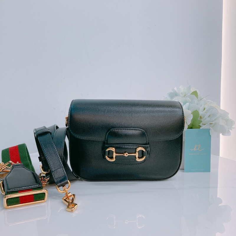 MS0300 GUCCI 嗰時小號經典馬鞍扣雙肩帶包包HORSEBIT 1955 SMALL SHOULDER BAG CALFSKIN-0
