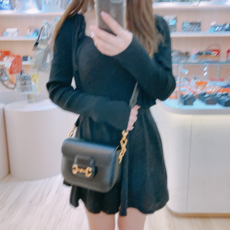MS0300 GUCCI 嗰時小號經典馬鞍扣雙肩帶包包HORSEBIT 1955 SMALL SHOULDER BAG CALFSKIN-1