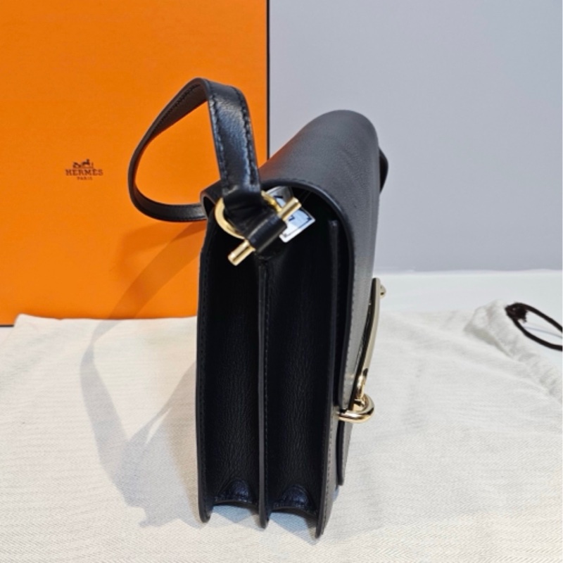 HERMES Roulis黑金猪鼻子 allegretto 牛皮89黑色 刻印Y刻-3