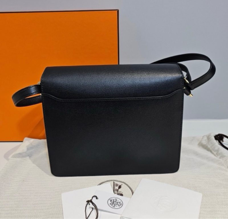 HERMES Roulis黑金猪鼻子 allegretto 牛皮89黑色 刻印Y刻-7