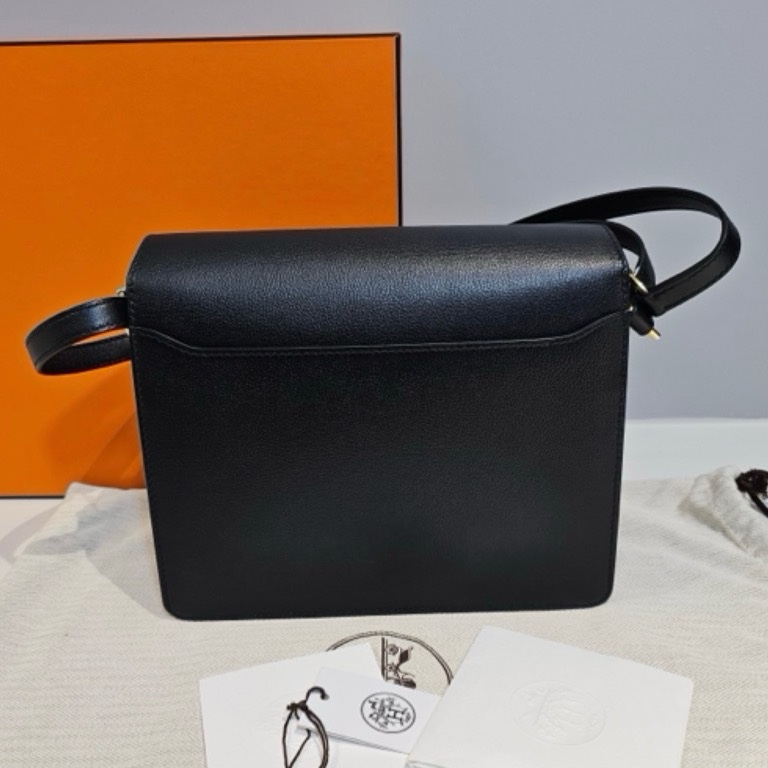 HERMES Roulis黑金猪鼻子 allegretto 牛皮89黑色 刻印Y刻-16