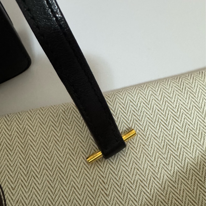 HERMES Roulis 19公分黑金猪鼻子 evergrain牛皮89黑色 刻印c刻-23