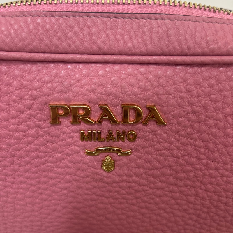 Prada粉色雙層相機包-3