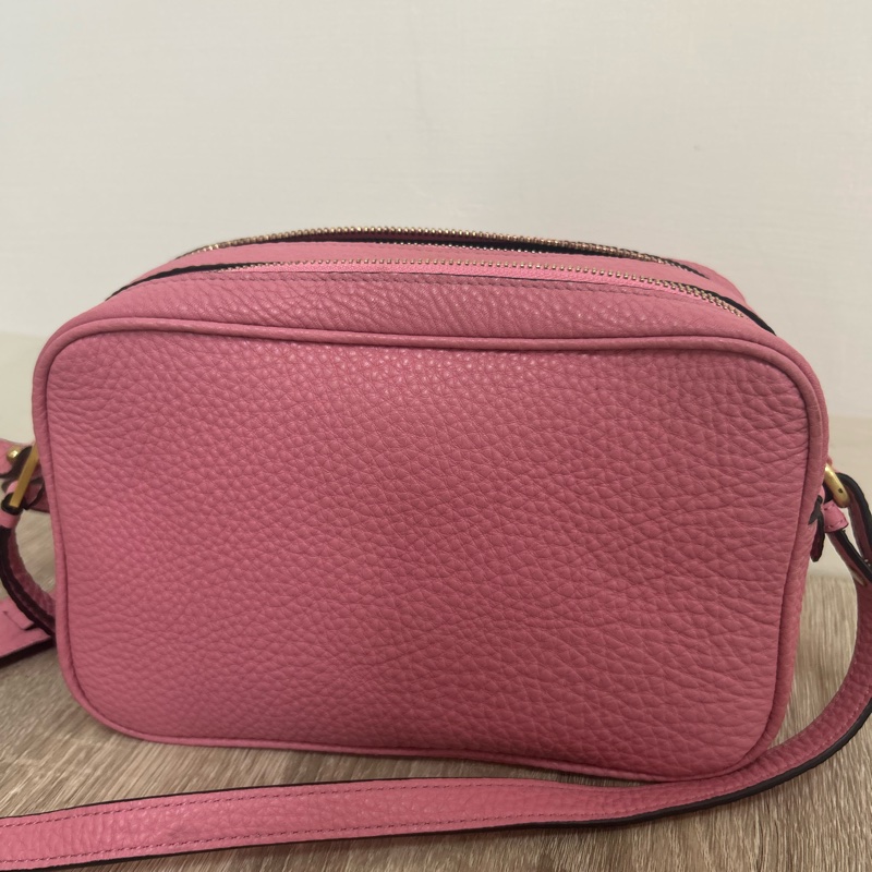 Prada粉色雙層相機包-6