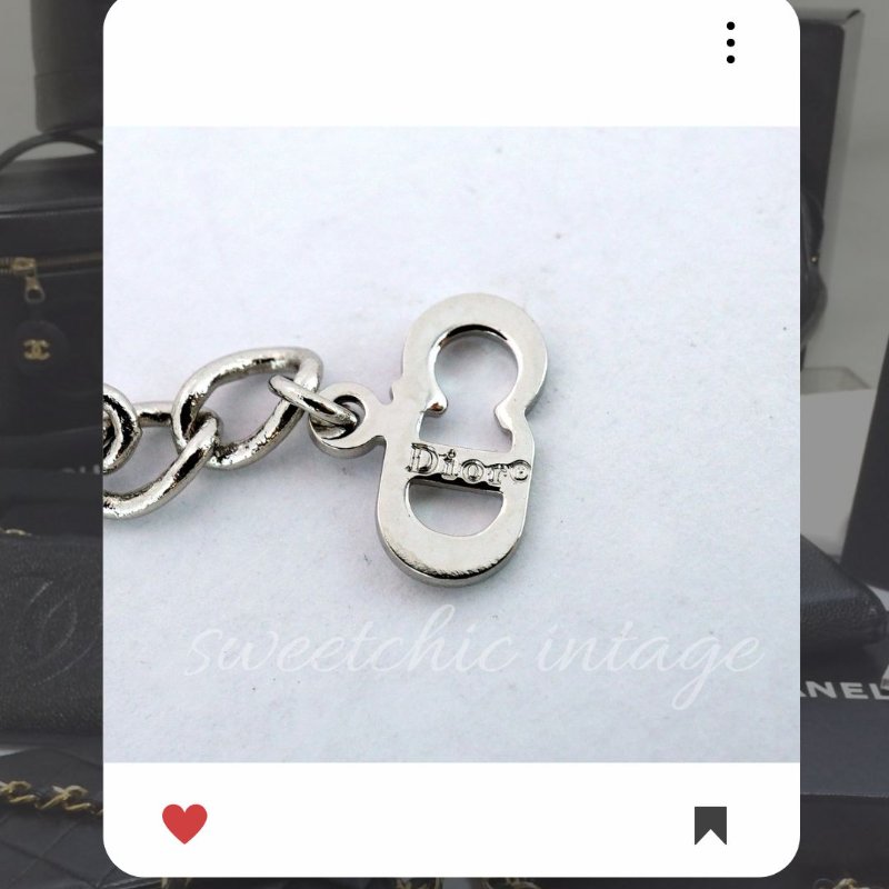 8月新品上架 🔥甜價 限時折扣 💖 ✨Dior Logo necklace 銀色D LOGO 氣質款頸鏈 經典DIOR 頸項款-8