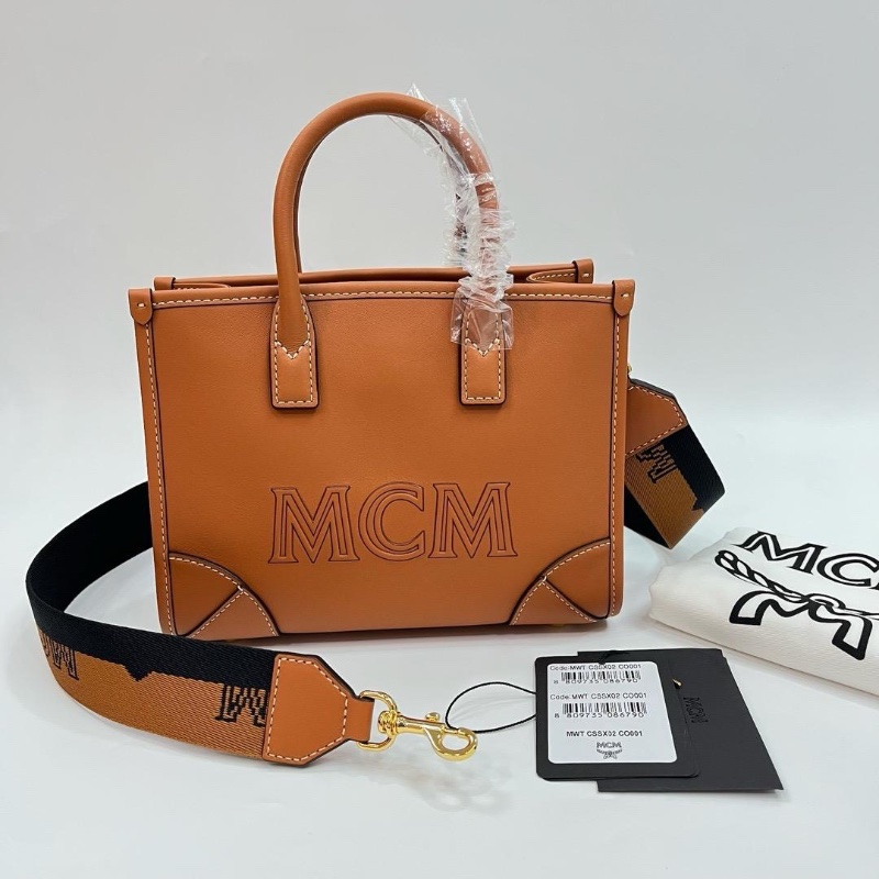 MCM Munchen cognac tote bag-0