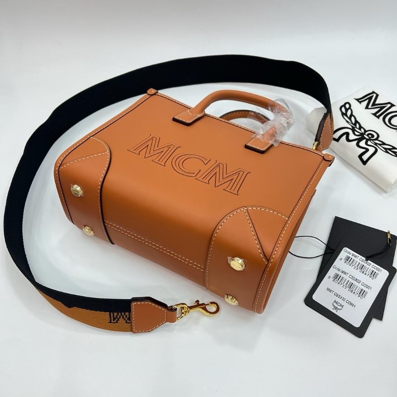 MCM Munchen cognac tote bag-1