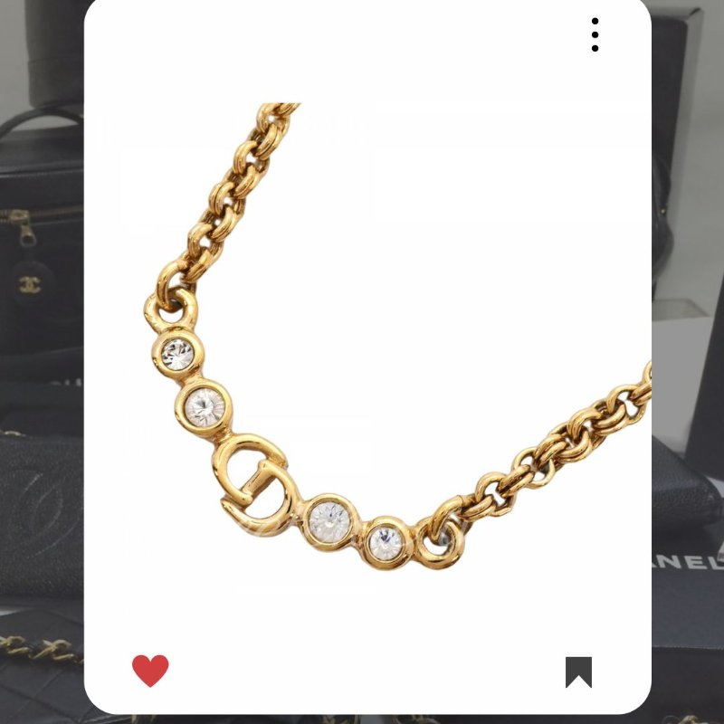 8月新品上架 🔥甜價 限時折扣 💖 ✨Dior Logo necklace 金色復古氣質款頸鏈 經典DIOR 頸項款-0