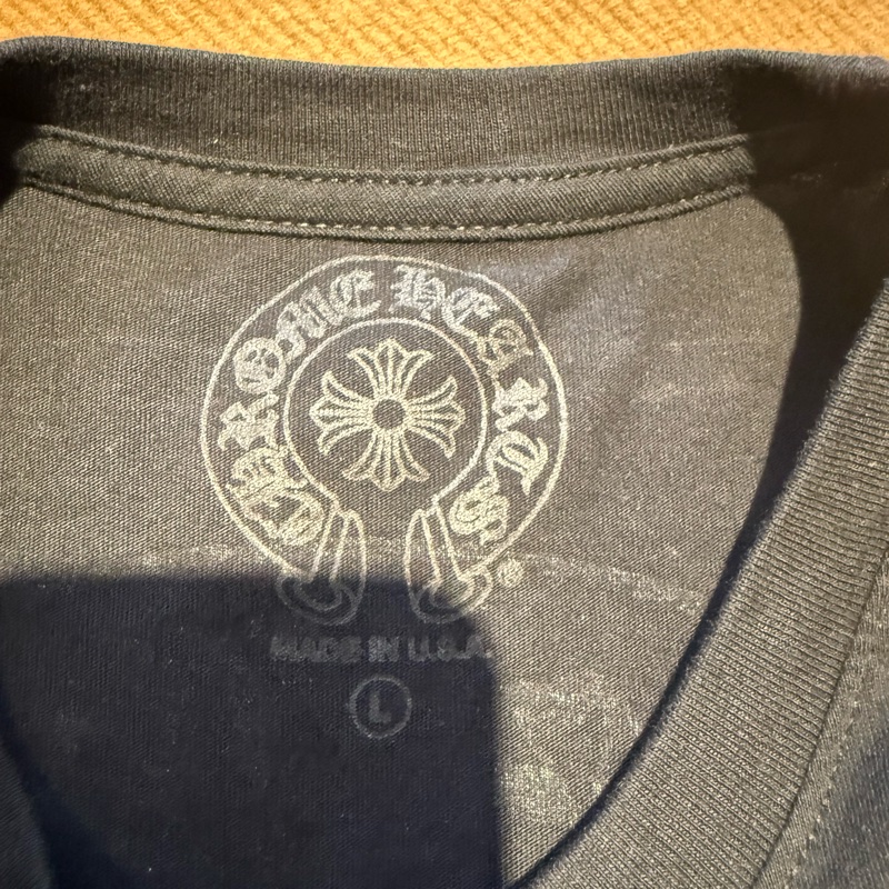:Chrome Hearts 黑色馬蹄 Tee 克羅心 黃金尺寸-7