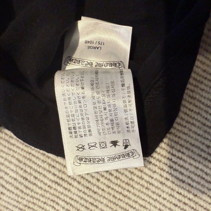 :Chrome Hearts 黑色馬蹄 Tee 克羅心 黃金尺寸-9