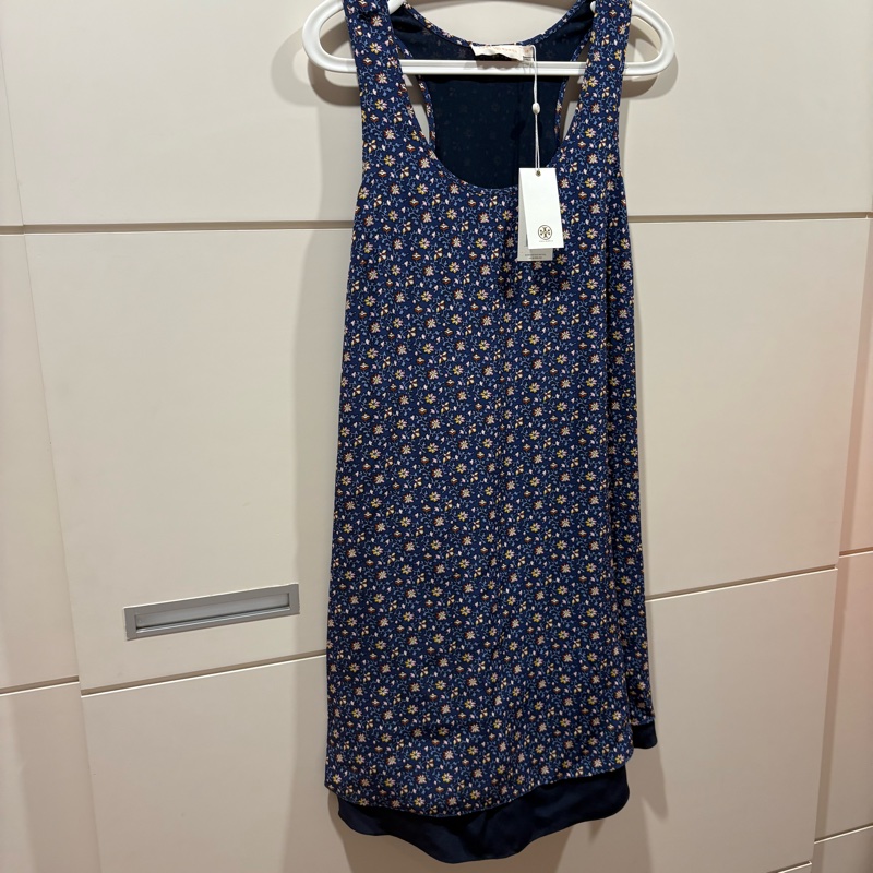 Tory Burch 藍色絲質全新洋裝-0