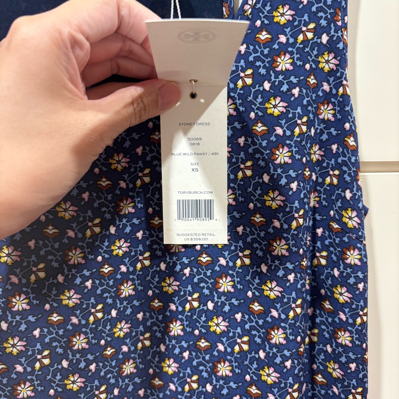 Tory Burch 藍色絲質全新洋裝-8