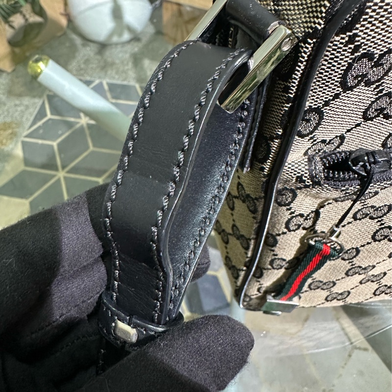 Gucci GG Canvas 肩背包 古馳 帆布單層相機包 帆布斜背包-33