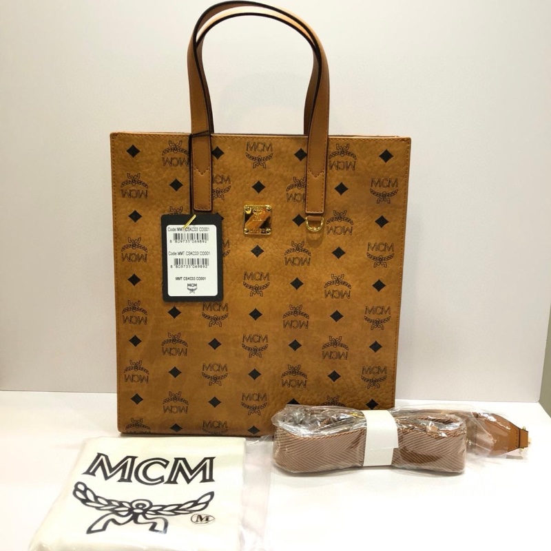 MCM Visetos cognac bag-0