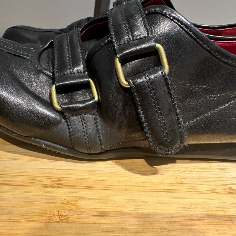 BALLY黑色皮革休閒鞋-2