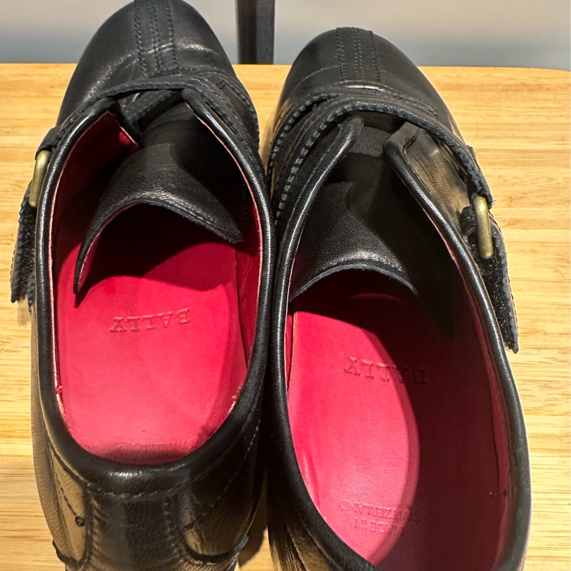 BALLY黑色皮革休閒鞋-7