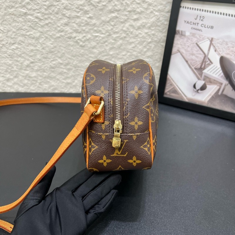 LV路易威登 中古經典老花 洗漱包 化妝包 斜背包 肩帶後加-2