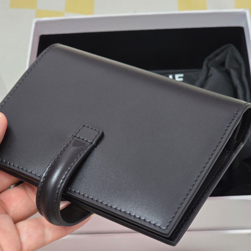 CELINE 緞面小牛皮錢包 16 (Cèze),附零錢包-9