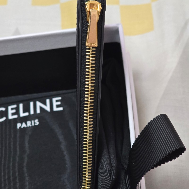 CELINE 緞面小牛皮錢包 16 (Cèze),附零錢包-15