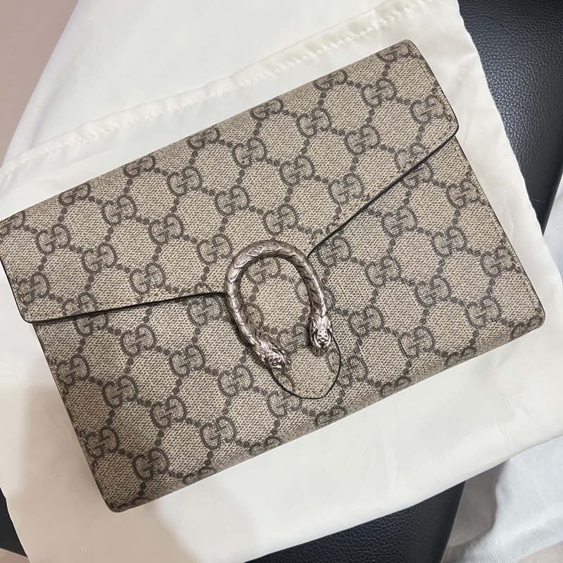 GUCCI 老花酒神WOC鏈條包-0