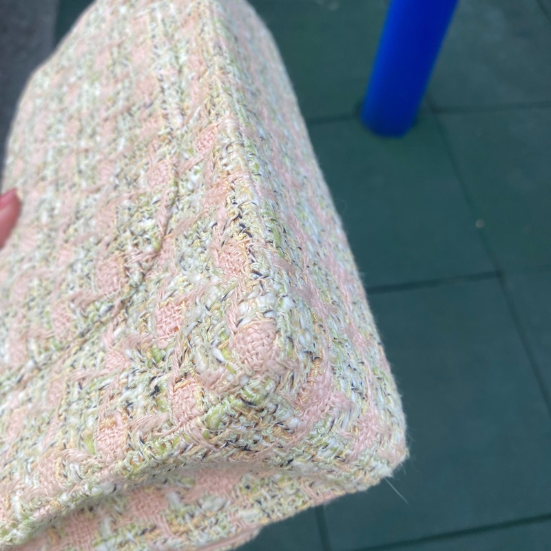 Chanel Vintage 粗毛呢手工編織包-18