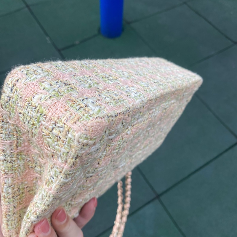 Chanel Vintage 粗毛呢手工編織包-19