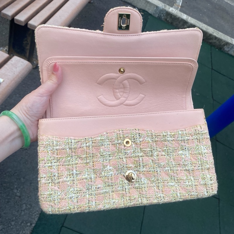 Chanel Vintage 粗毛呢手工編織包-26