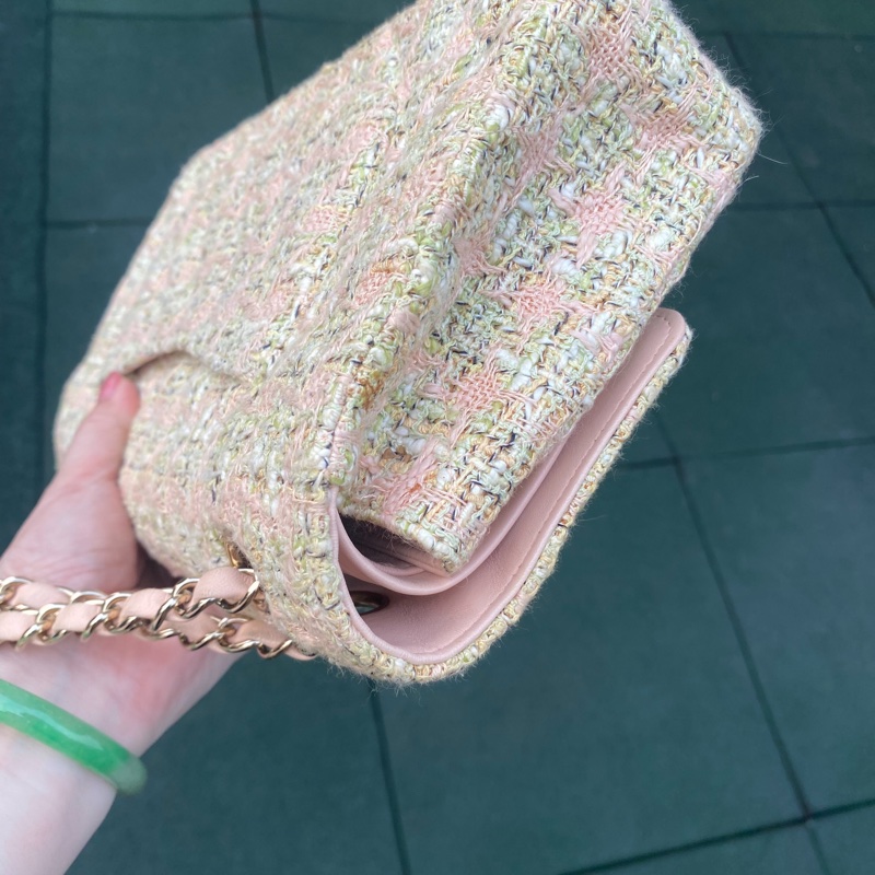 Chanel Vintage 粗毛呢手工編織包-45