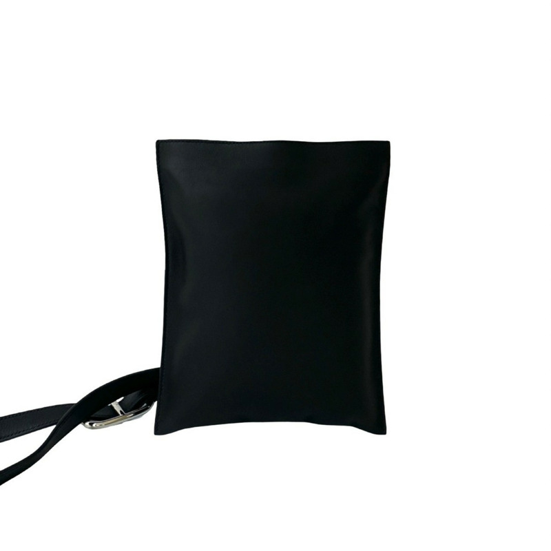 HERMES Pochamp Plus Swift 單肩包/斜背包,黑色,22591-0