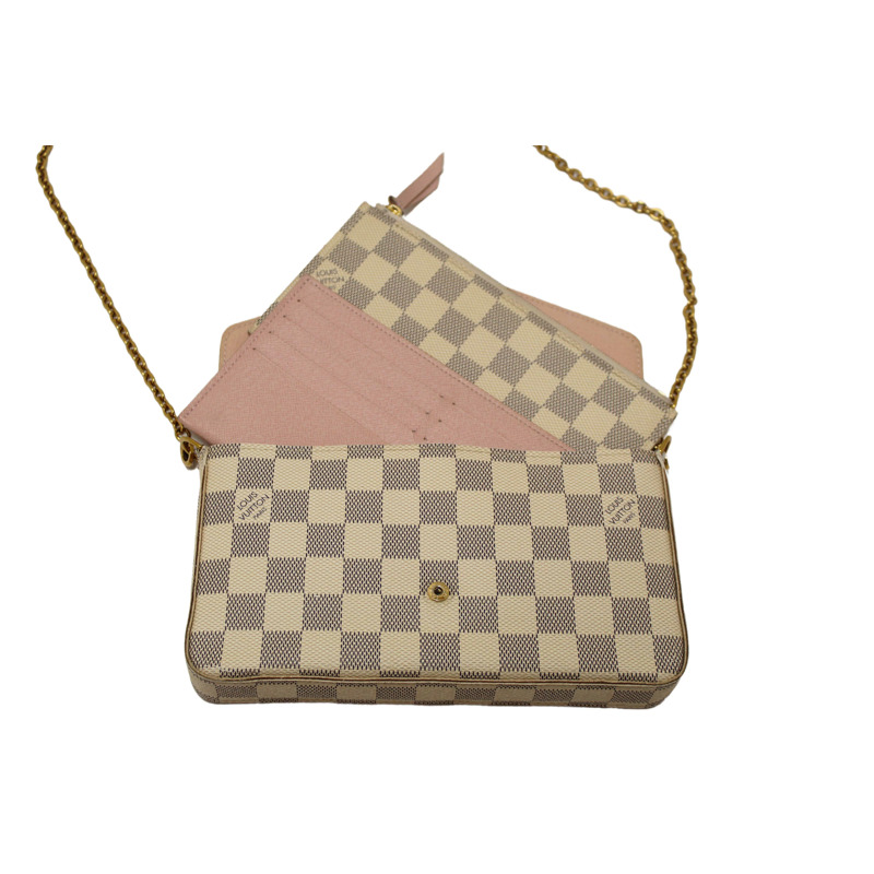 Louis Vuitton Damier Azur Felicie Pochette Crossbody Bag-19