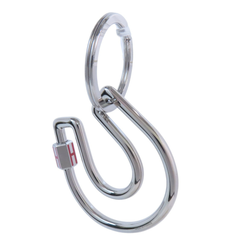 HERMES 金屬Fer A Cheval Key Ring銀扣鎖匙扣-1