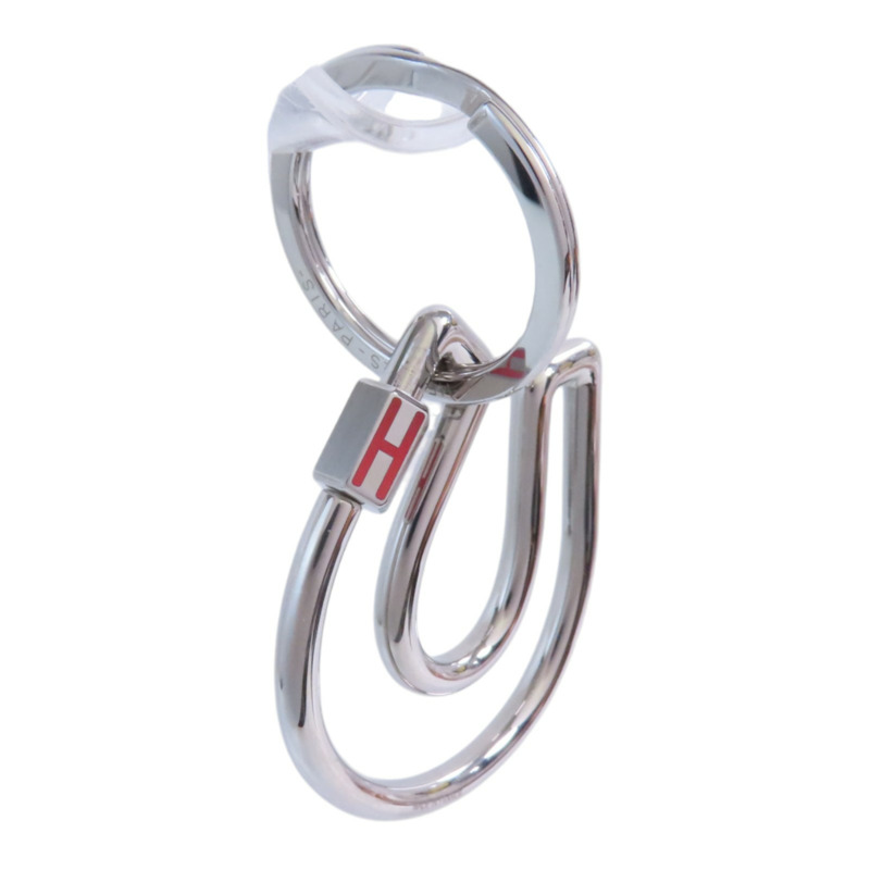 HERMES 金屬Fer A Cheval Key Ring銀扣鎖匙扣-2