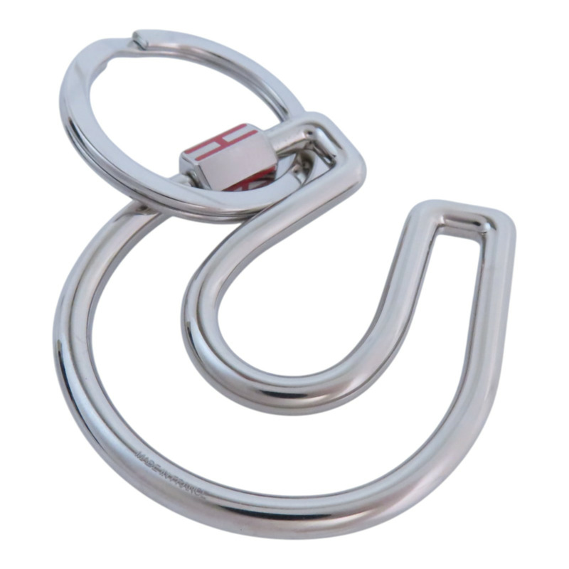 HERMES 金屬Fer A Cheval Key Ring銀扣鎖匙扣-5