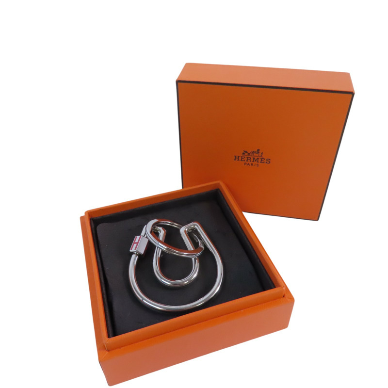 HERMES 金屬Fer A Cheval Key Ring銀扣鎖匙扣-9