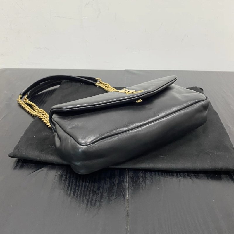 YSL Calypso黑金羊皮肩背斜背包 26*14*7 98新配件塵袋-3
